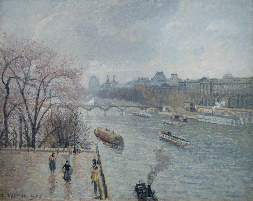 The Louvre - Afternoon, Rainy Weather, 1902
