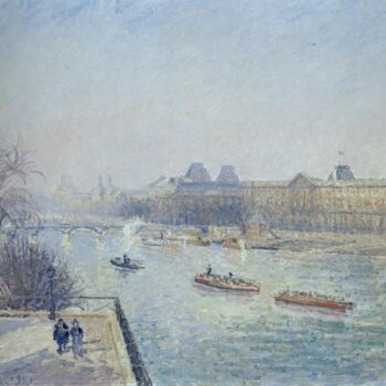 The Louvre - Morning, Winter Sunshine, Frost, the Pont-Neuf, the Seine, 1901