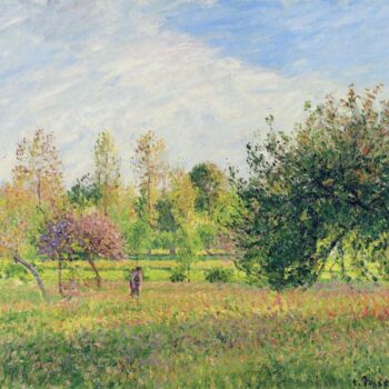The Meadow at Eragny, Summer, Sun, Late Afternoon, 1901