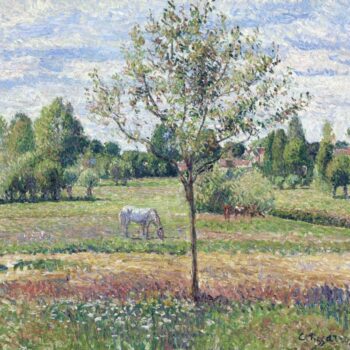 The Meadow with a Horse, Cloudly Weather, Eragny, 1893