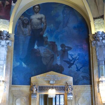 The Municipal House (Obecni Dum) ceiling, Prague 8886