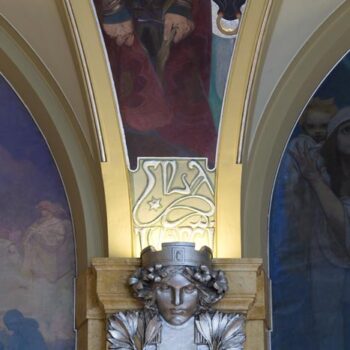 The Municipal House (Obecni Dum) ceiling, Prague 8889