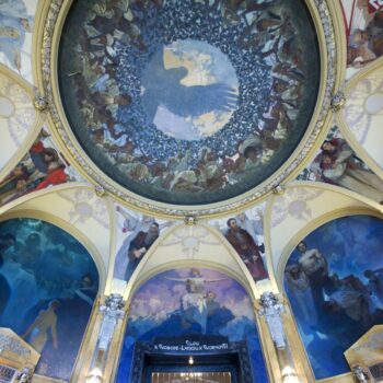 The Municipal House (Obecni Dum) ceiling, Prague 8906