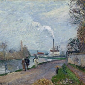 The Oise at Pontoise, Grey Weather, 1876