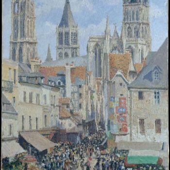 The Old Market and the Street of Epicerie in Rouen (Effect of Sunlight), 1898