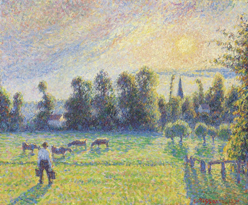 The Pasture, Sunset, Eragny, 1890