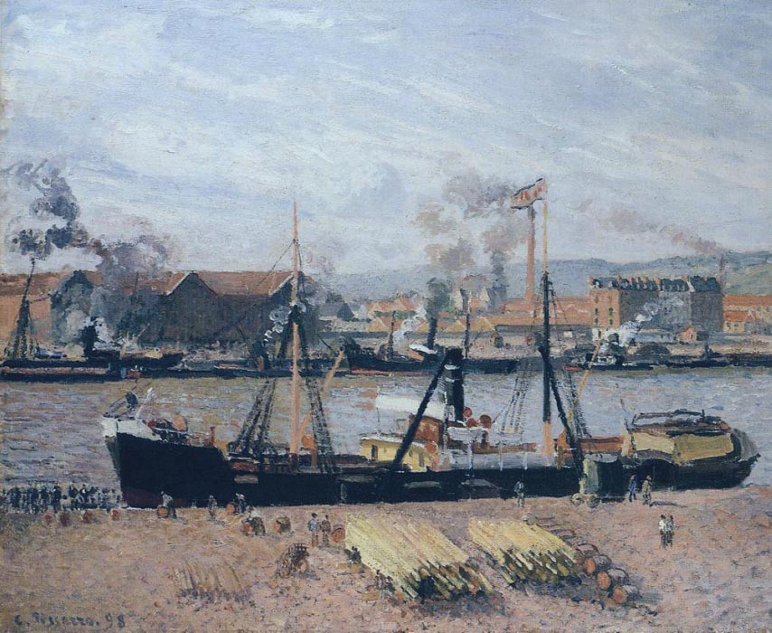 The Port of Rouen - Unloading Wood, 1898