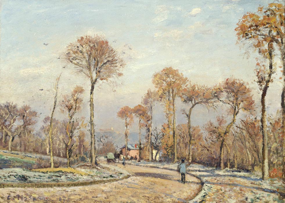 The Road to Versailles, Louveciennes - Morning Frost, 1871