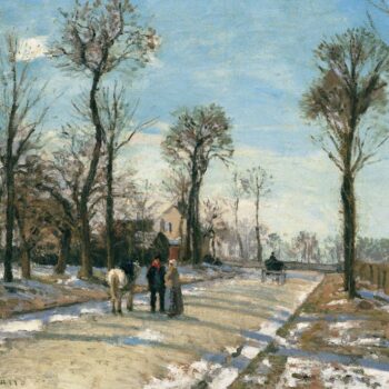 The Road to Versailles, Louveciennes, Winter Sun and Snow, 1870