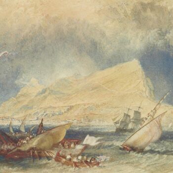 The Rock of Gibraltar, with Shipping in the Foreground