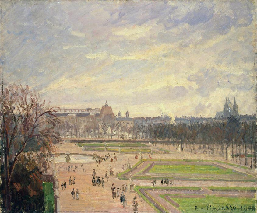 The Tuileries, Bassin - Evening, 1900