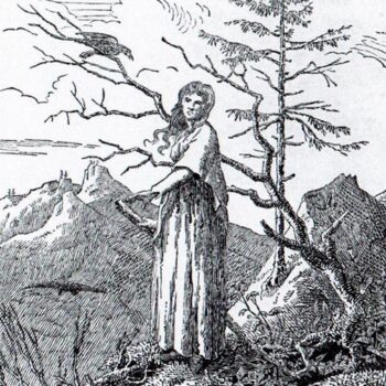 The Woman with the Raven at the Abyss