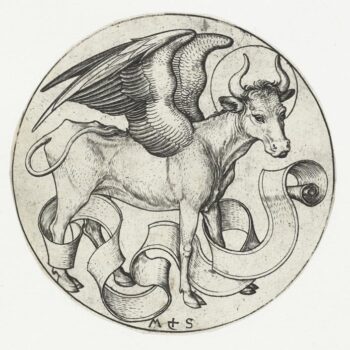 The ox of the evangelist Luke. 1470-1490