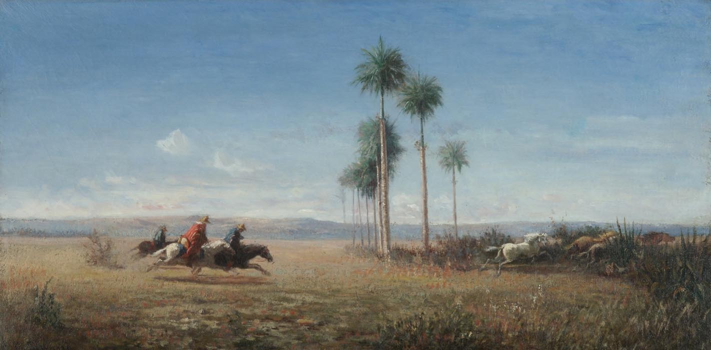 Three Horsemen Galloping by the Plain (Venezuela)