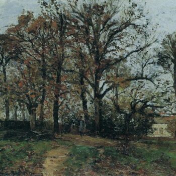 Trees on a Hill, Autumn, Landscape in Louveciennes, 1872