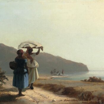 Two Women Chatting by the Sea, St. Thomas, 1856