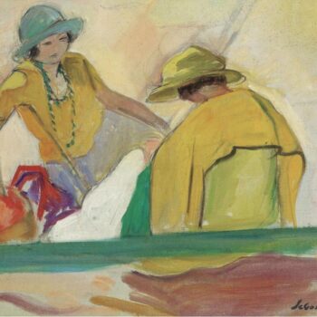 Two Young Women on the Beach, 1920-22