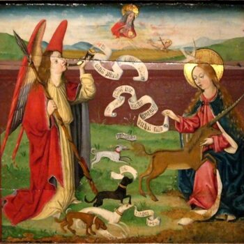 Unicorn hunt - Martin Schongauer (circle) 1489