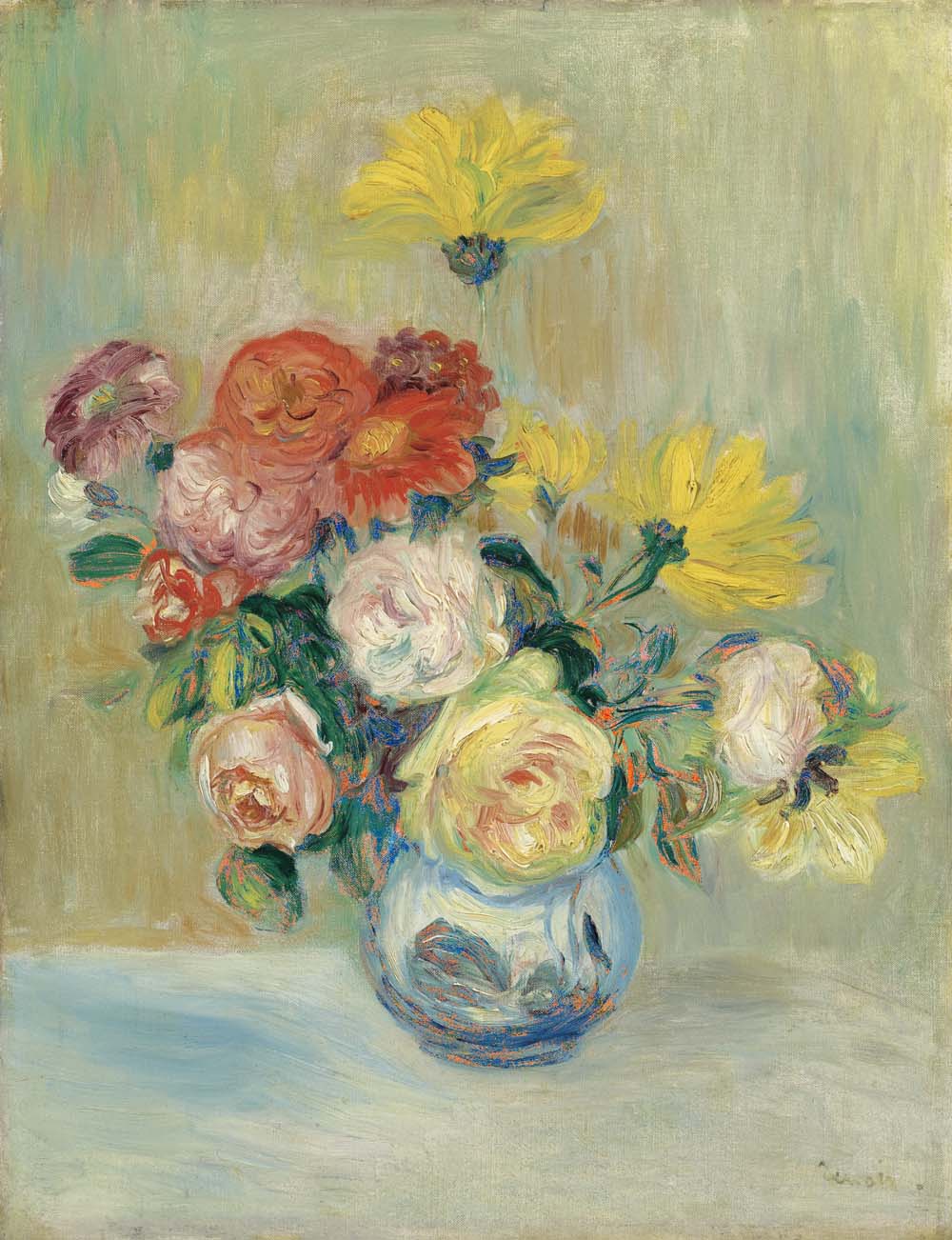 Vase of Roses and Dahlias, 1883-84