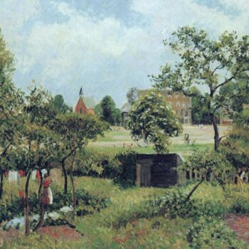 View across Stamford Brook Common, 1897