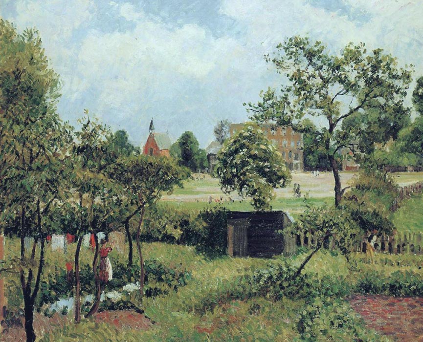 View across Stamford Brook Common, 1897