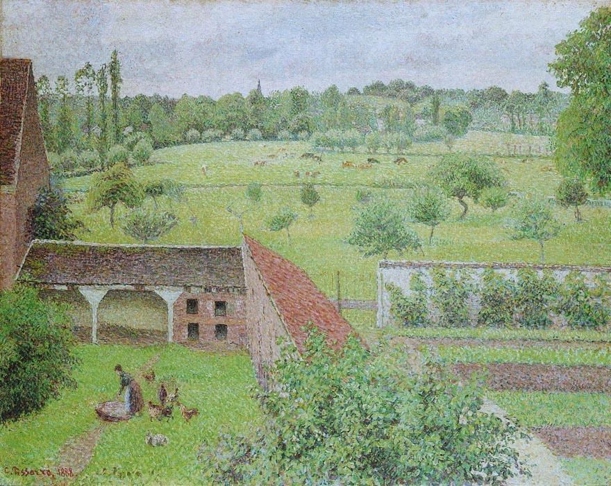 View from the Artist`s Window, Eragny, 1886-88