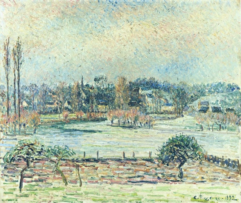 View of Bazincourt, Flood, Morning Effect, 1892