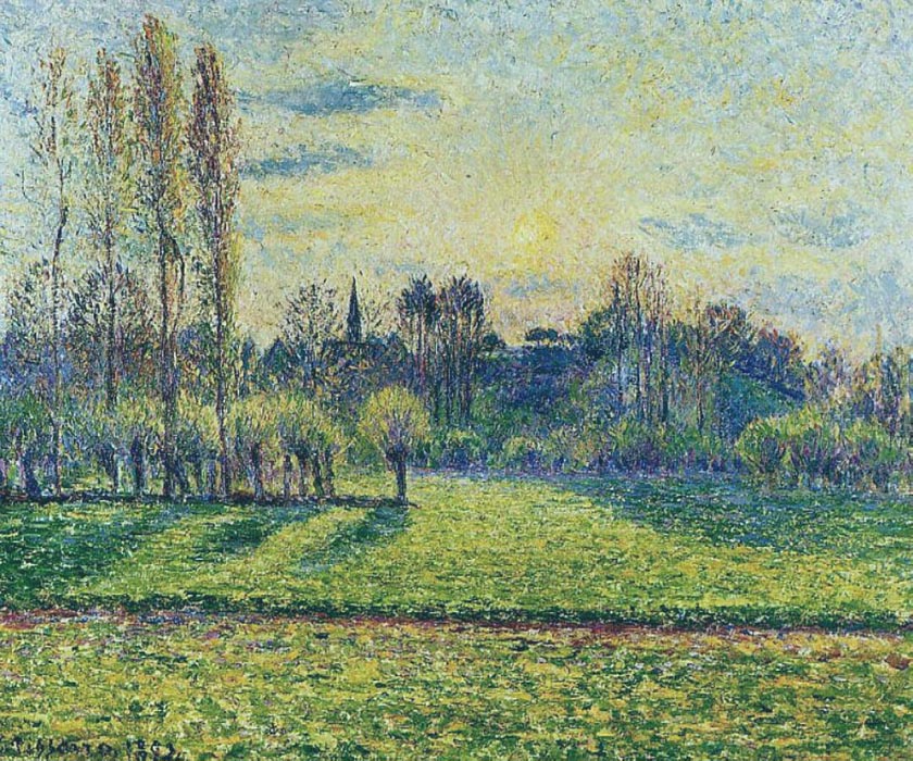 View of Bazincourt, Sunset, 1892