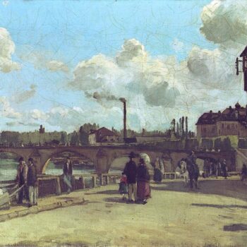 View of Pontoise, Quai du Pothuis, 1868
