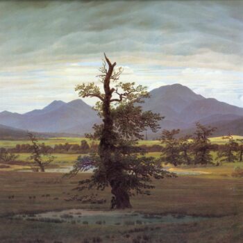 Village Landscape in Morning Light (The Lone Tree) (1822)