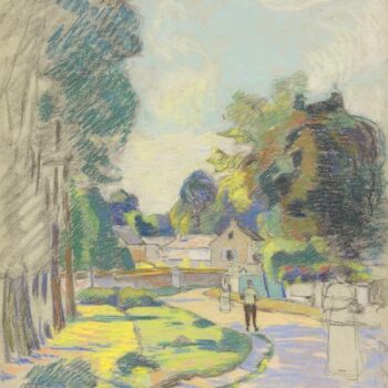 Village Street with Three Figures, 1893