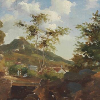 Village at the Foot of a Hill in Saint Thomas, Antilles, 1854-55
