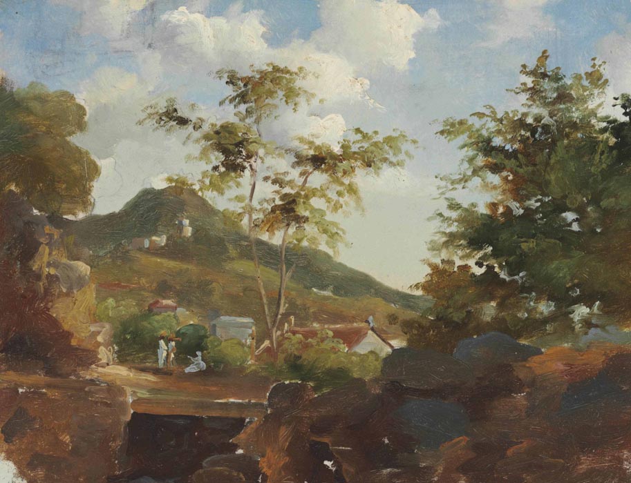 Village at the Foot of a Hill in Saint Thomas, Antilles, 1854-55