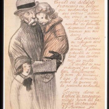 Vintage - Old man with children