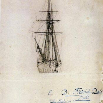 Voilier Dessin Crayon (1818)