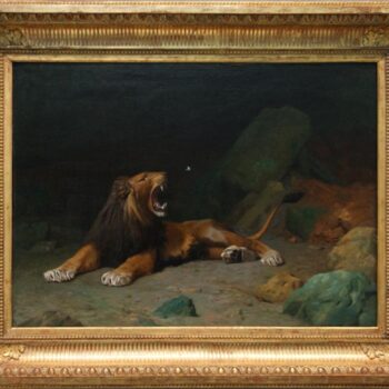 WLA cma Lion Snapping at a Butterfly 1889