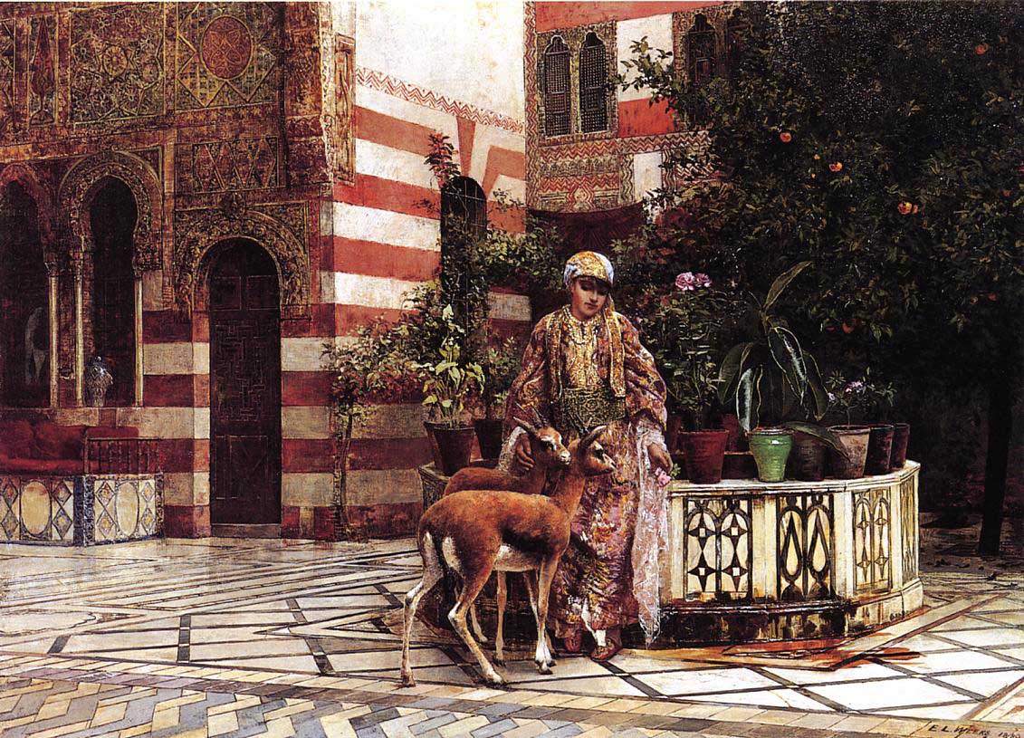 Edwin Lord Weeks - Lord Girl in a Moorish Courtyard