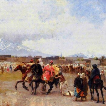 Edwin Lord Weeks - Lord Powder Play City of Morocco outside the Walls