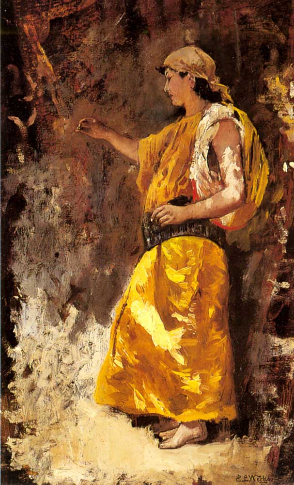 Edwin Lord Weeks - Lord Standing Arab Woman