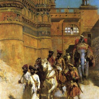 Edwin Lord Weeks - Lord The Maharahaj of Gwalior Before His Palace
