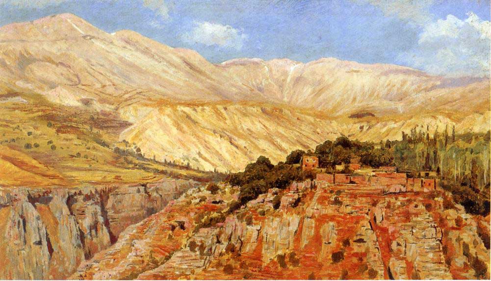 Edwin Lord Weeks - Lord Village in Atlas Mountains Morocco