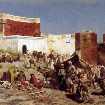 Edwin Lord Weeks - Moroccan Market Rabat