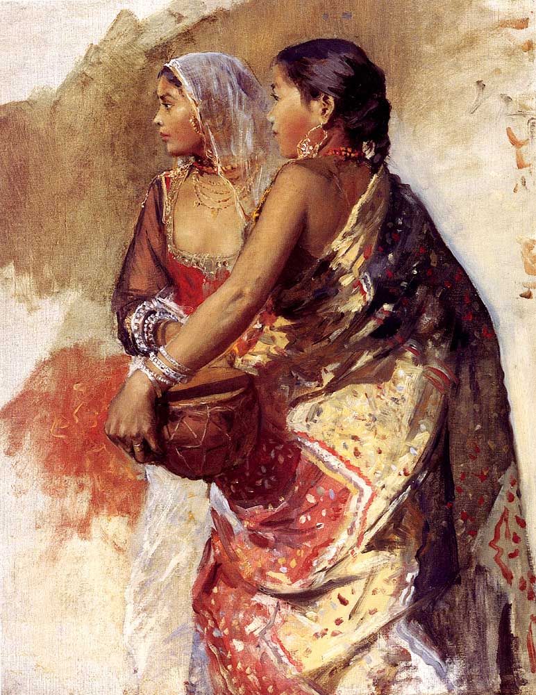 Edwin Lord Weeks - Sketch Two Nautch Girls