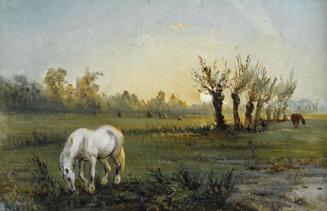 White Horse at the Meadow, 1856