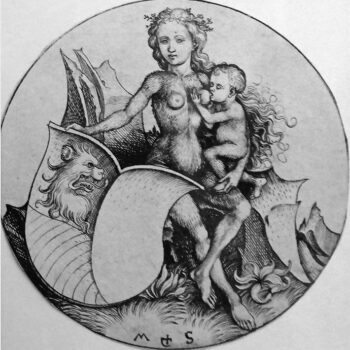 Wild Woman with Escutcheon. 1480-1490