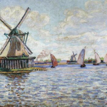 Windmills in Holland, 1904