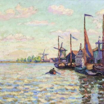 Windmills on a Canal in Holland, 1904