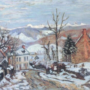 Winter in Saint-Sauves-Auvergne, 1900