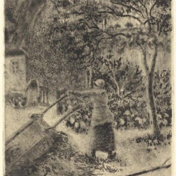 Woman Emptying a Wheelbarrow, 1880