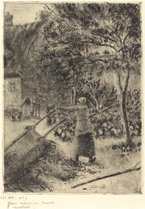 Woman Emptying a Wheelbarrow, 1880